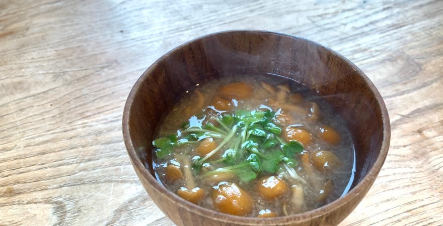 なめたけと大根おろしのお味噌汁