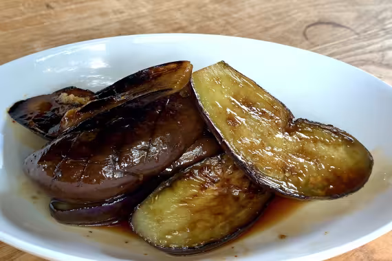 Pan fried eggplant